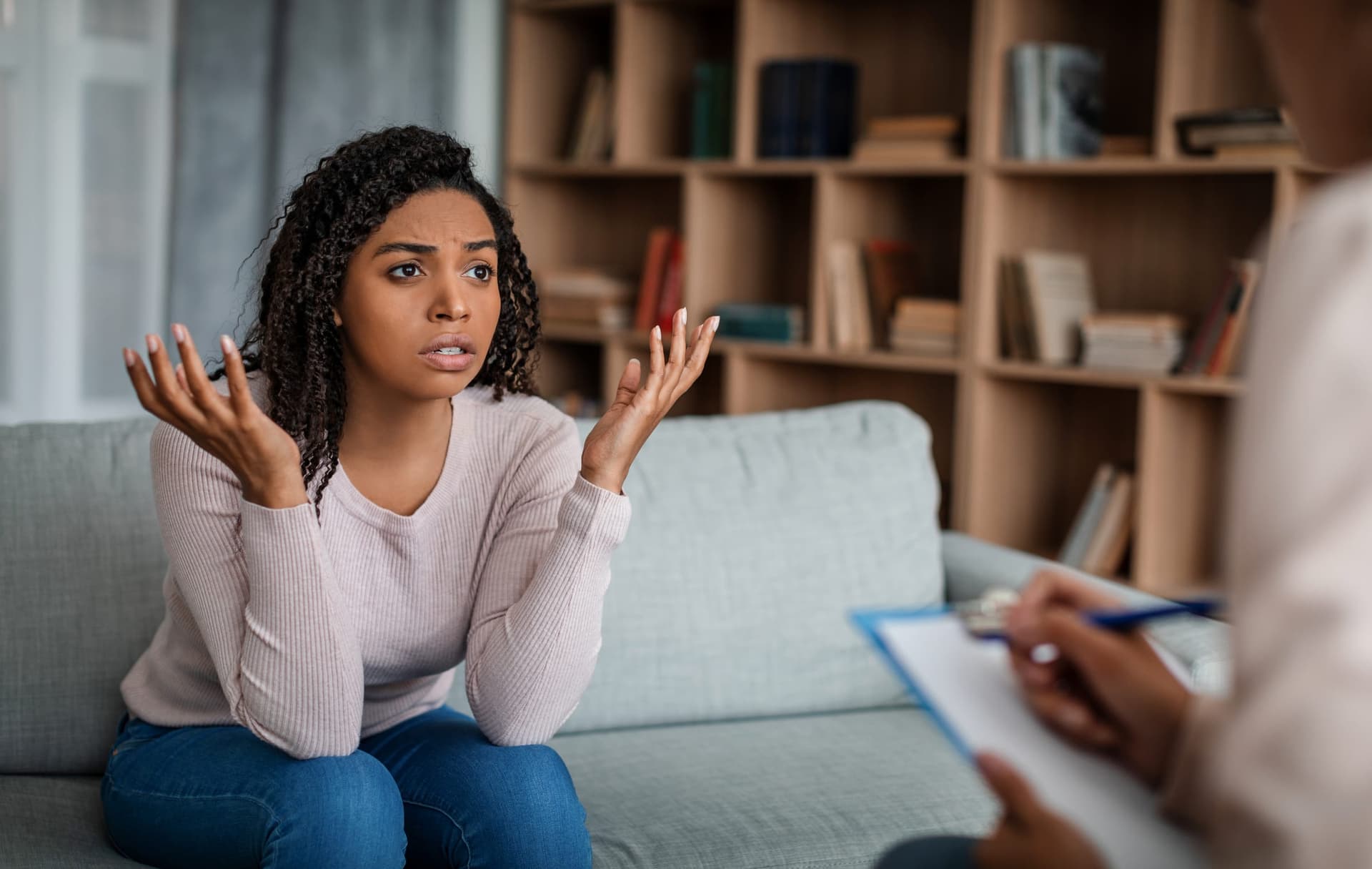 Parent expressing concern during an ABA intake consultation about her child's therapy options