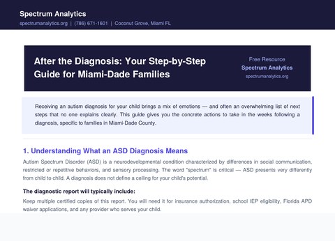 After the Diagnosis: Your Step-by-Step Guide for Miami-Dade Families preview