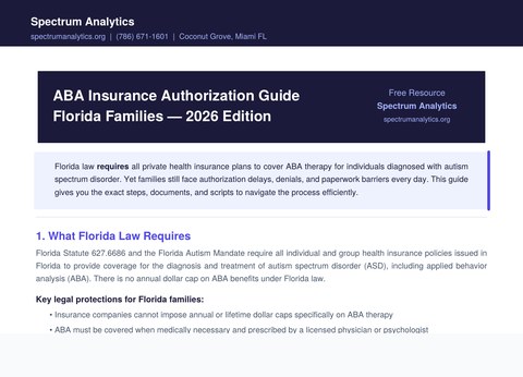 ABA Insurance Authorization Guide: Florida Families preview